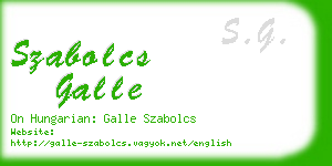 szabolcs galle business card